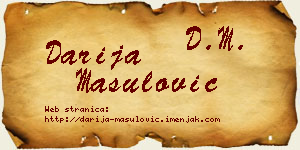 Darija Mašulović vizit kartica